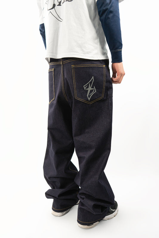 NAVIDAD!* Baggy Raw Denim – Blue