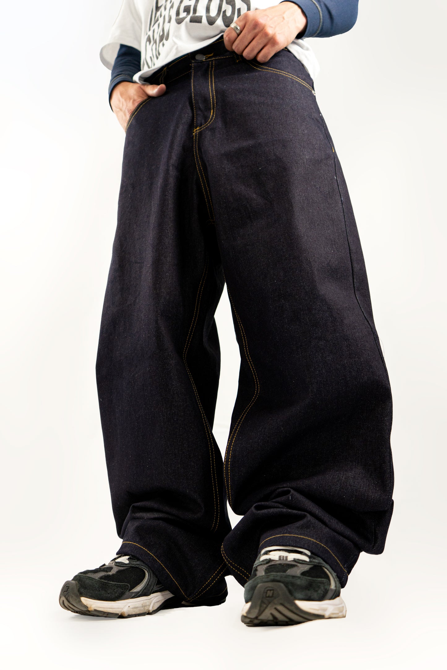 Baggy Raw Denim – Blue