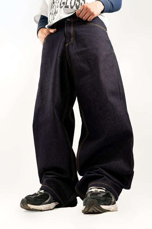 Baggy Raw Denim – Blue