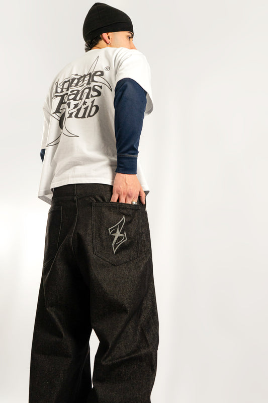 Baggy Raw Denim – Black